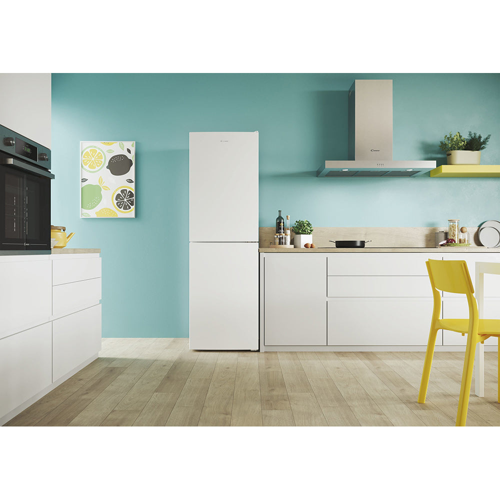 Candy 252L Low Frost Freestanding Fridge Freezer - White | CCT3L157EWK-1