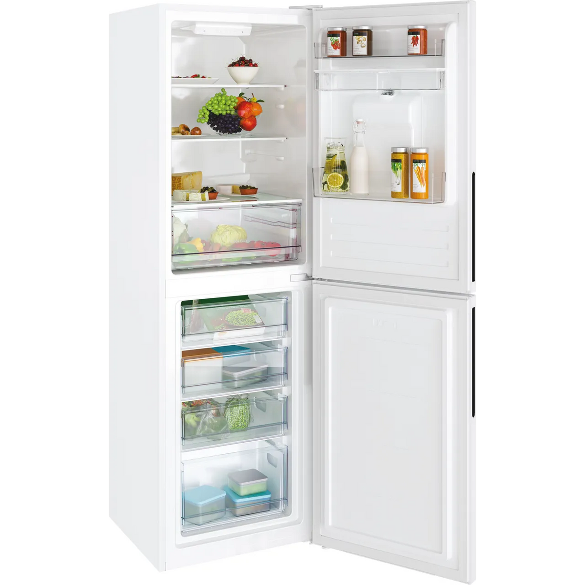 Candy 246L Low Frost Freestanding Fridge Freezer - White | CCT3L157EWWK-1