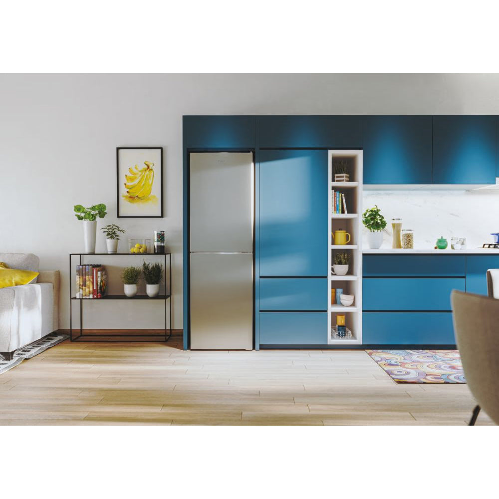Candy 252L Low Frost Freestanding Fridge Freezer - Silver | CCT3L517ESK-1  from Candy - DID Electrical