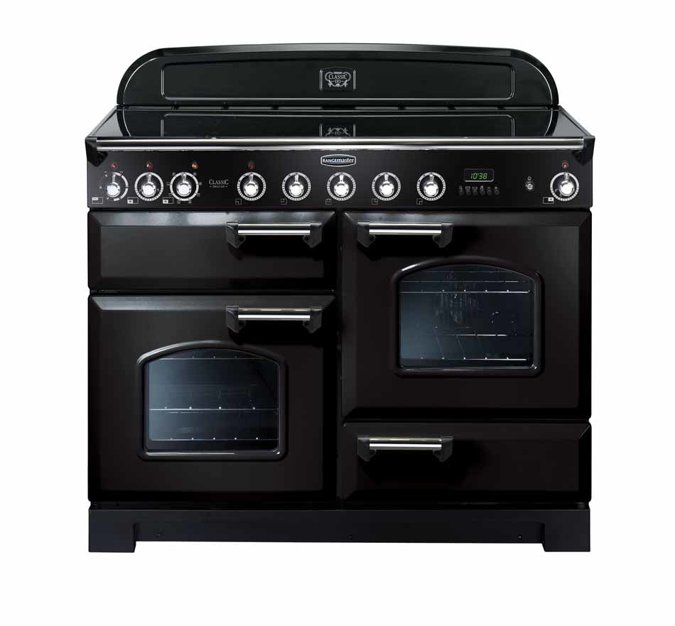 Rangemaster Classic Deluxe 110CM Electric Range Cooker - Black | CDL110EIBL/C