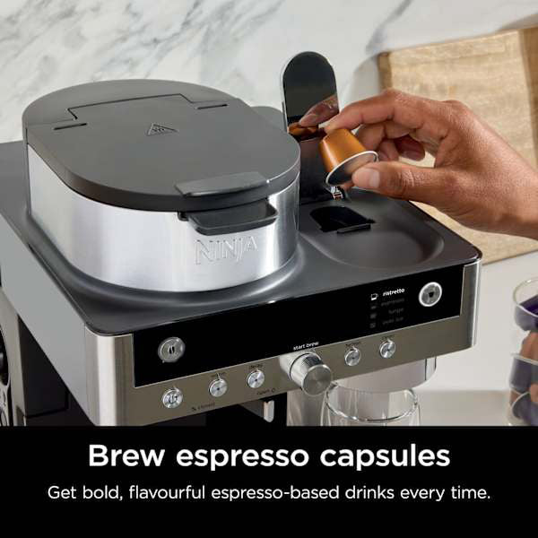 Ninja Prestige Dualbrew System Coffee Maker and Espresso Capsule Machine - Black | CFN802UK from Ninja - DID Electrical