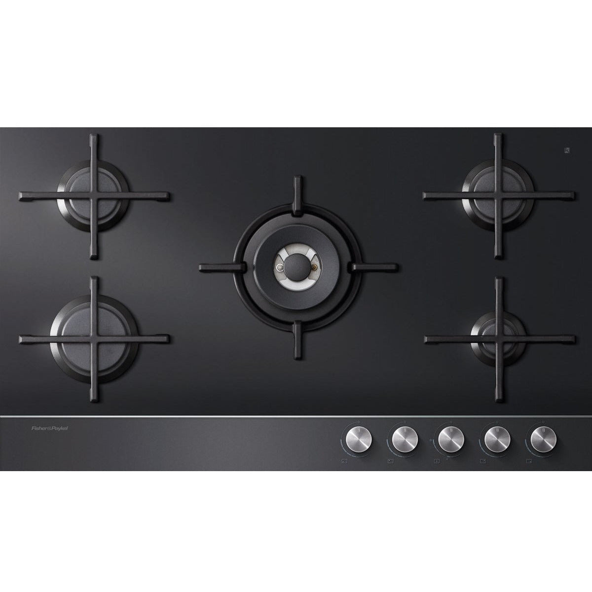 Fisher &amp; Paykel Series 9 90CM 5 Burner NG Gas Hob - Black | CG905DNGGB1 from Fisher &amp; Paykel - DID Electrical