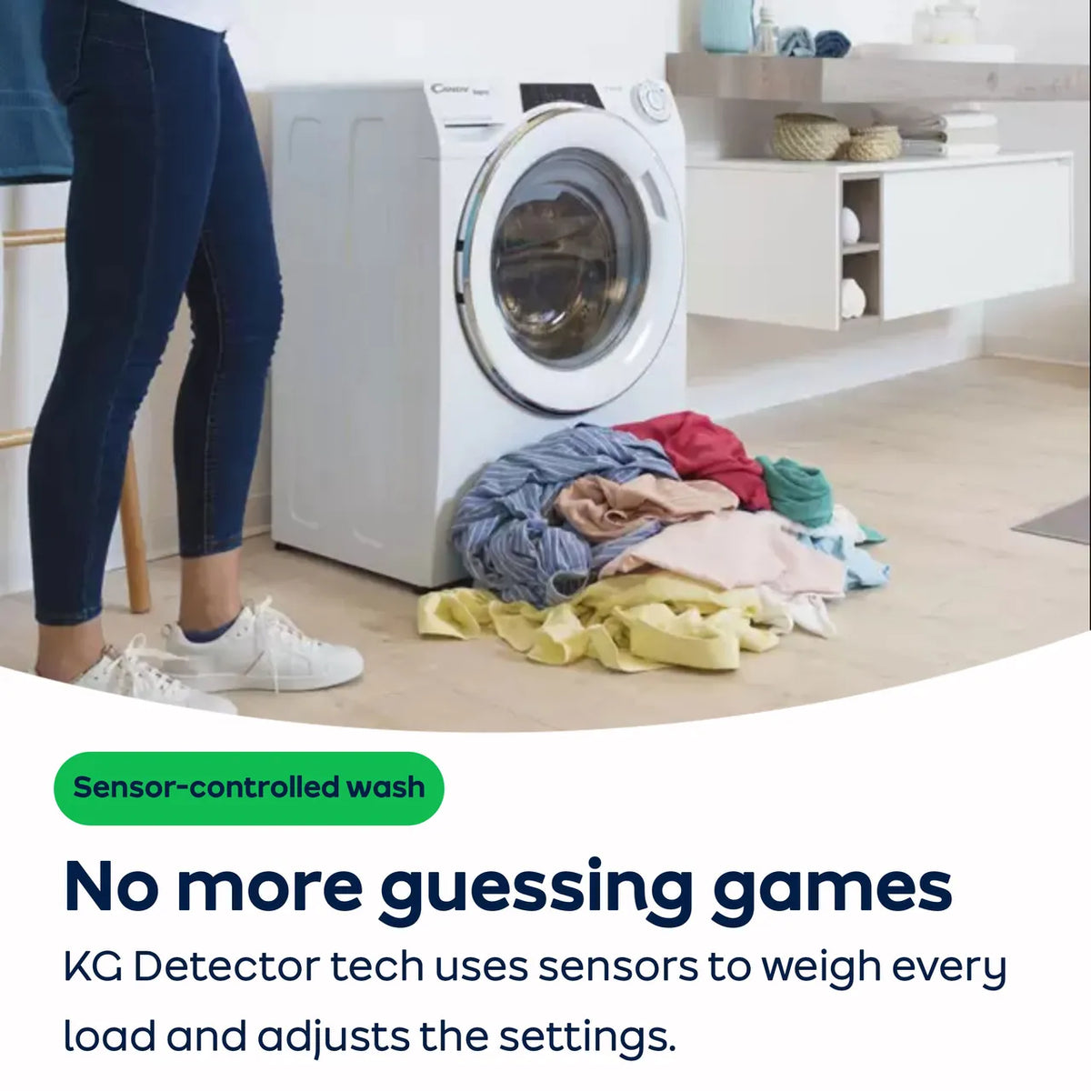 Candy 8KG 1200RPM Freestanding Washing Machine - White | CH283DW4/1-80 from Candy - DID Electrical