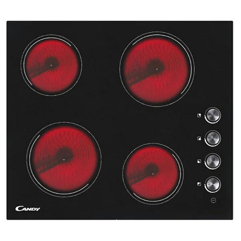 Candy Hotplate 60CM 4 Zone Vitroceramic Hob - Black | CHK46C