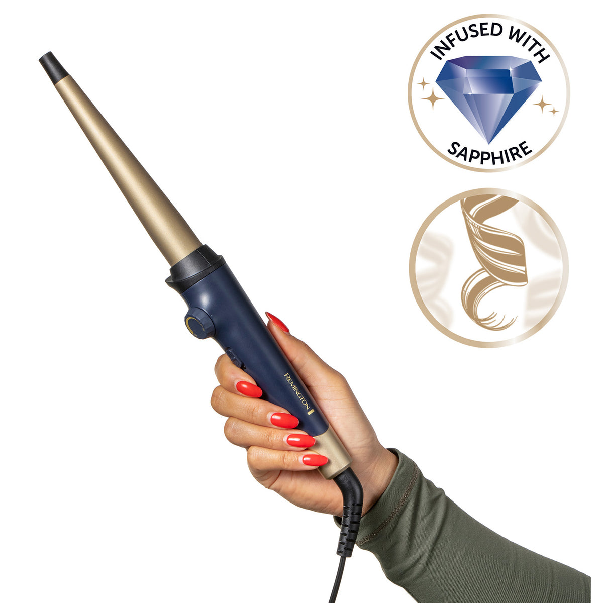 Remington Sapphire Luxe Curling Wand - Deep Blue | CI5805