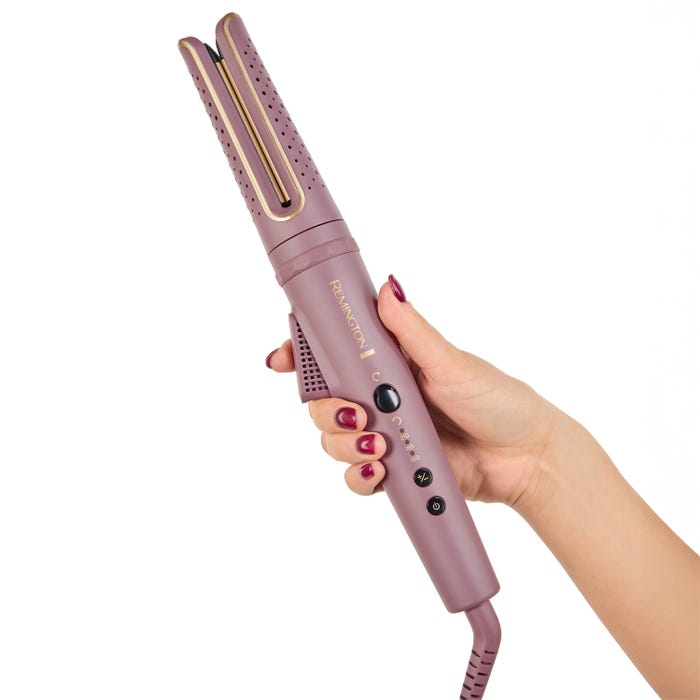 Remington Airvive Rotating Curling Wand - Mauve & Gold | CI8930U51
