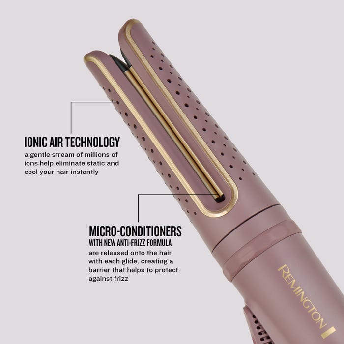 Remington Airvive Rotating Curling Wand - Mauve & Gold | CI8930U51