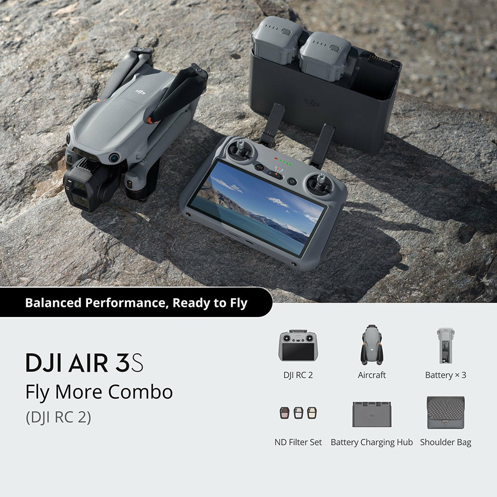 DJI Air 3S Fly More Combo (RC 2) Drone - Grey | CP.MA.00000816.01 from DJI - DID Electrical