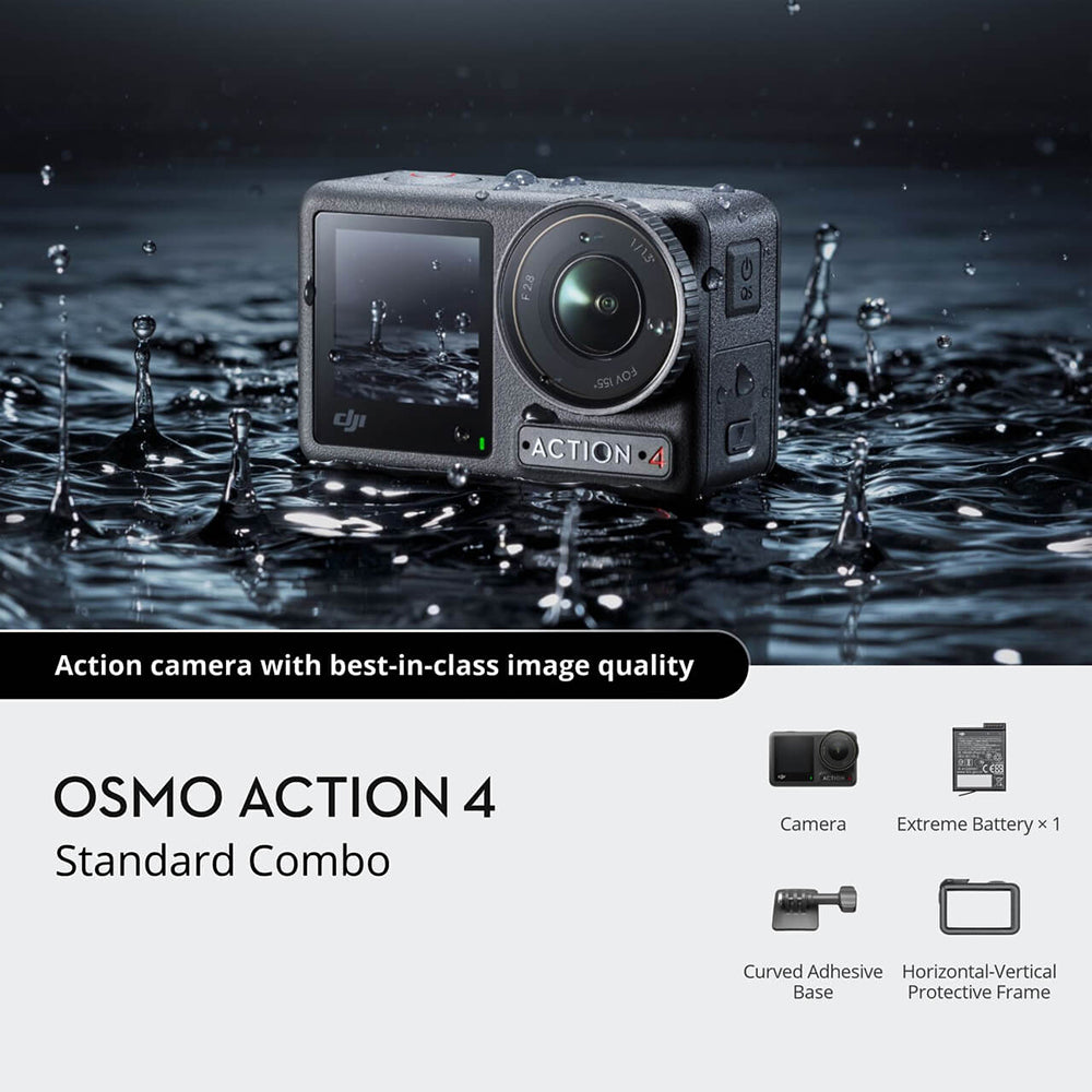 DJI Osmo Action 4 Camera Standard Combo - Black | CP.OS.00000269.01 from DJI - DID Electrical