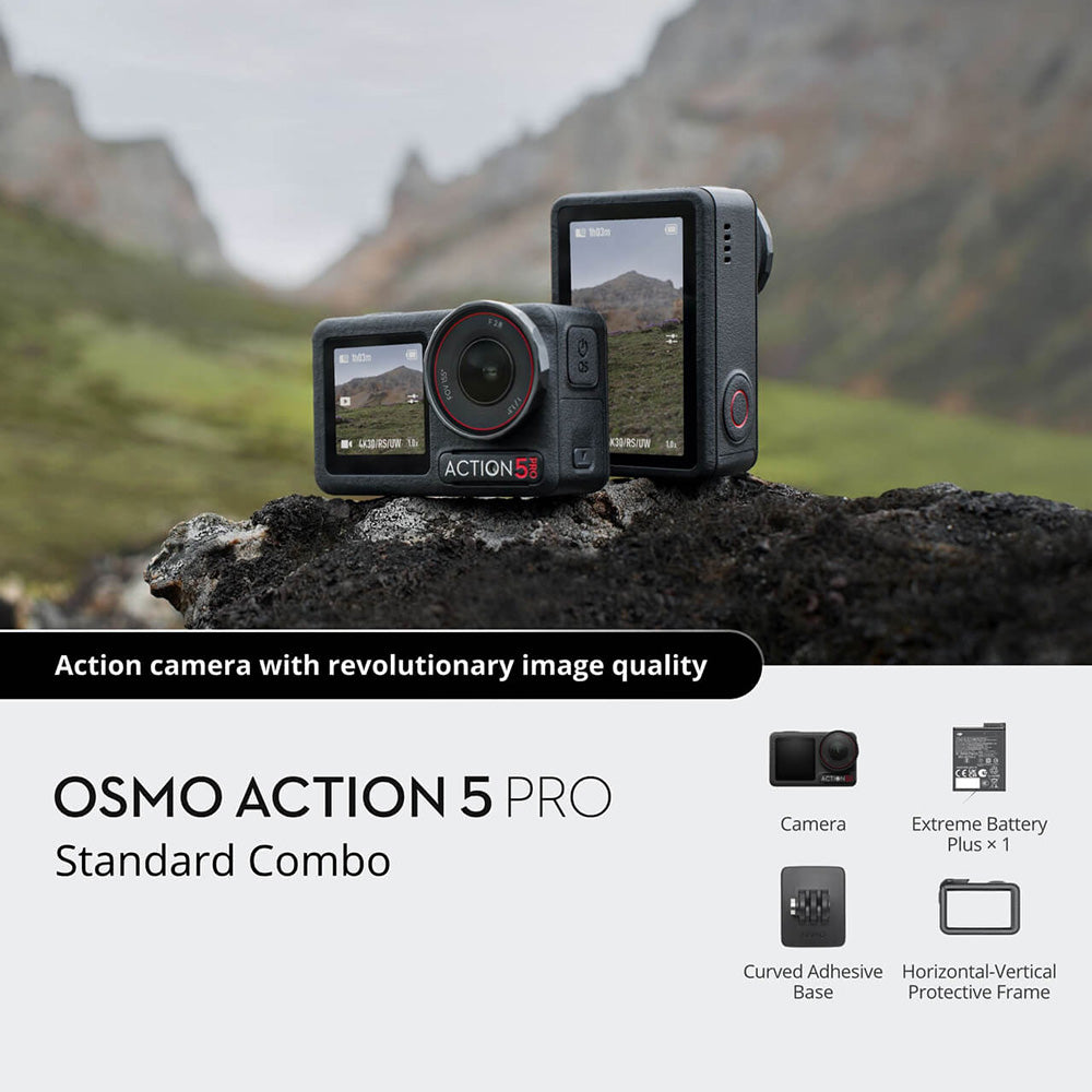 DJI Osmo Action 5 Pro Standard Combo - Black | CP.OS.00000349.03 from DJI - DID Electrical