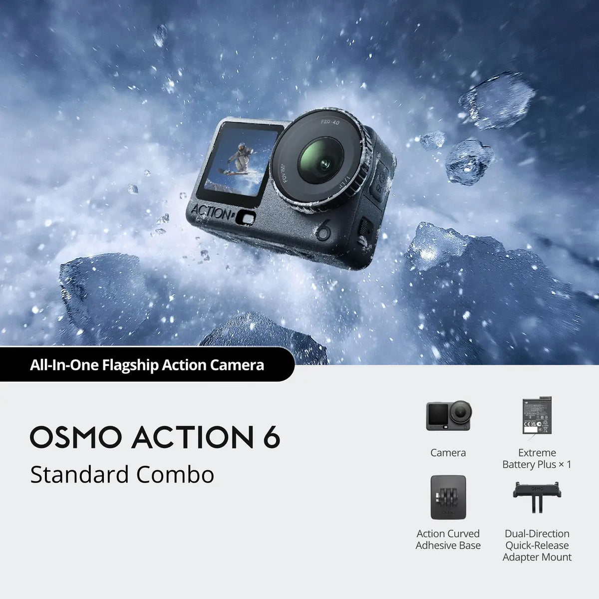 DJI Osmo Action 6 Camera Standard Combo - Black | CP.OS.00000505.03