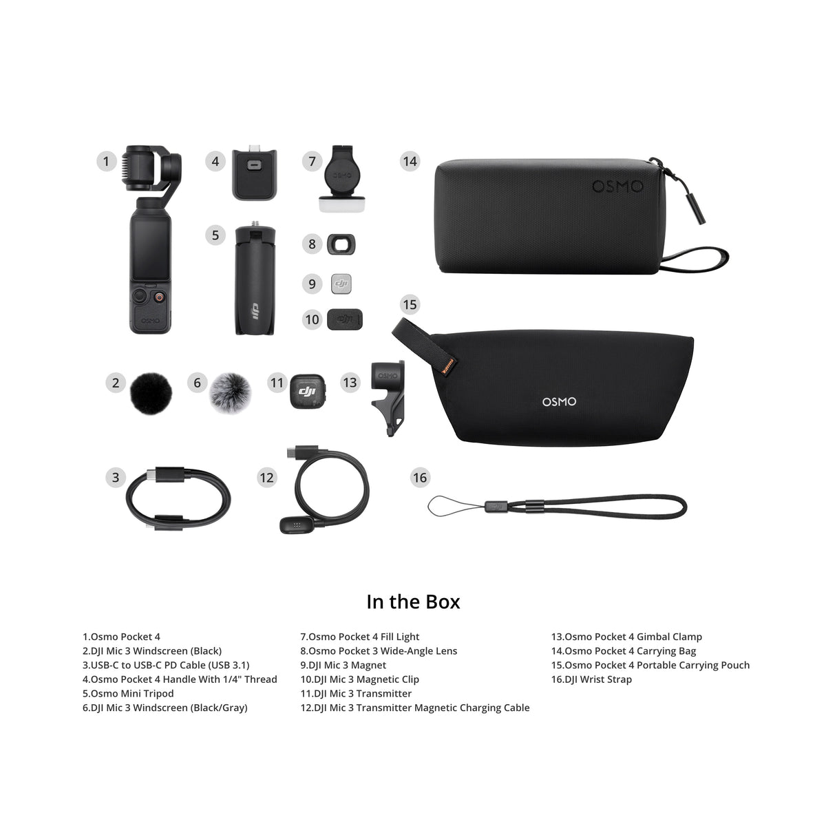 DJI Osmo Pocket 4 Gimbal Camera Creator Combo - Black | CP.OS.00000544.04