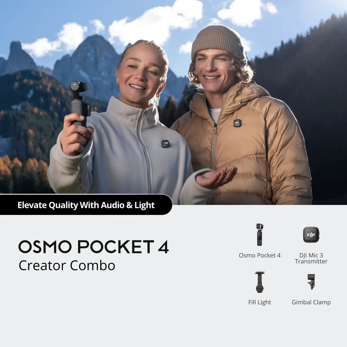 DJI Osmo Pocket 4 Gimbal Camera Creator Combo - Black | CP.OS.00000544.04