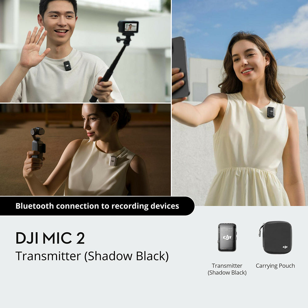 DJI Mic 2 Transmitter Microphone - Shadow Black | CP.RN.00000328.02 from DJI - DID Electrical