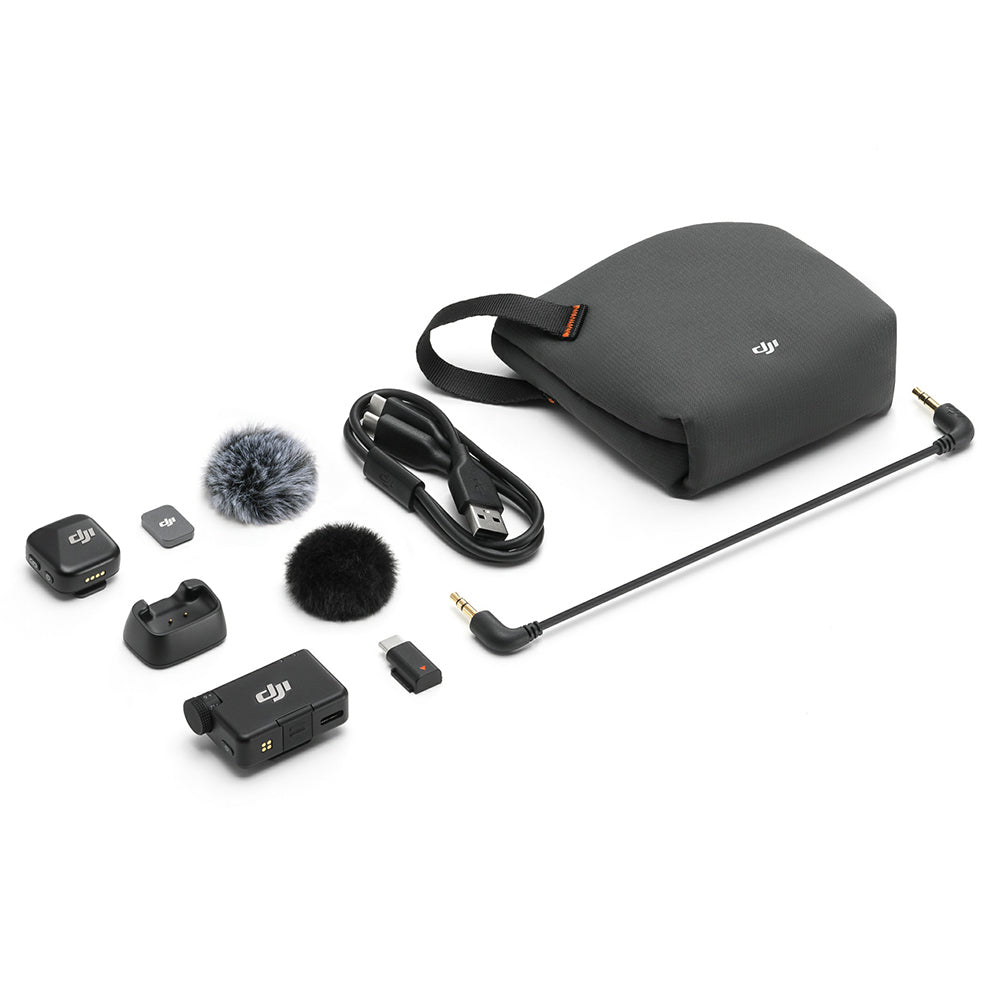DJI Mic Mini (1 TX + 1 RX) Microphone - Infinity Black | CP.RN.00000432.01 from DJI - DID Electrical