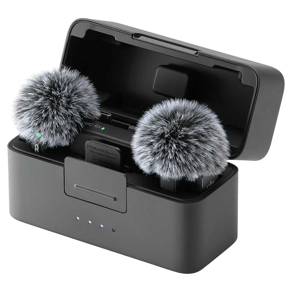 DJI Mic Mini (2 TX + 1 RX + Charging Case) Microphone - Infinity Black | CP.RN.00000433.01 from DJI - DID Electrical