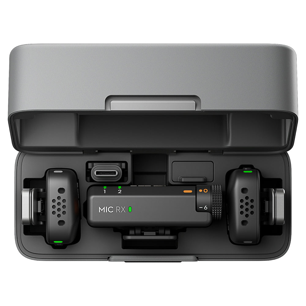 DJI Mic Mini (2 TX + 1 RX + Charging Case) Microphone - Infinity Black | CP.RN.00000433.01 from DJI - DID Electrical