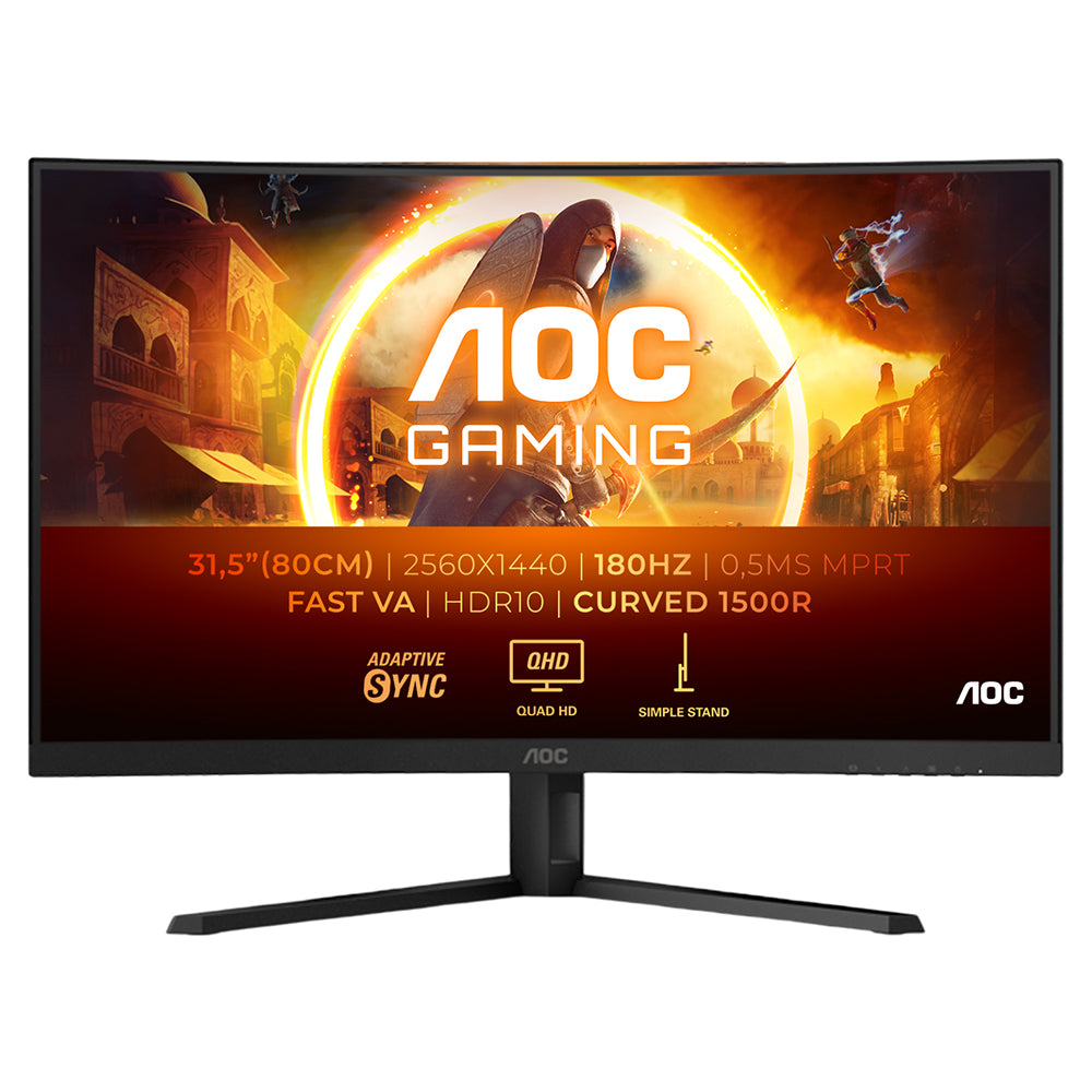 AOC 32" QHD curved Gaming Monitor - Black | CQ32G4VE from AOC - DID Electrical