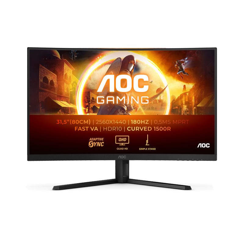 AOC 32" QHD curved Gaming Monitor - Black | CQ32G4VE from AOC - DID Electrical