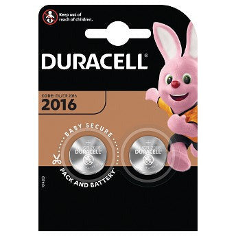 Duracell 3V Lithium Coin Cell Battery - Pack of 2 | CR2016 from Duracell - DID Electrical