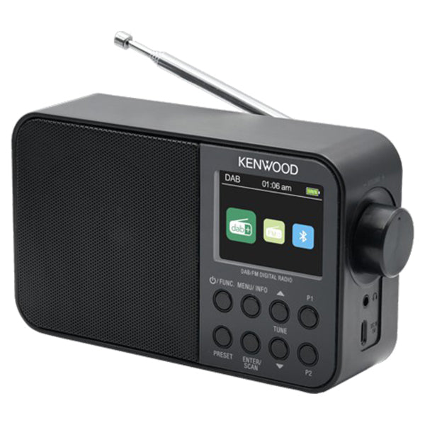 Kenwood DAB+ Portable Radio - Black | CRM30DABB from Kenwood - DID Electrical