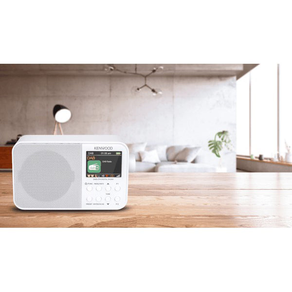 Kenwood DAB+ Portable Radio - White | CRM30DABW from Kenwood - DID Electrical