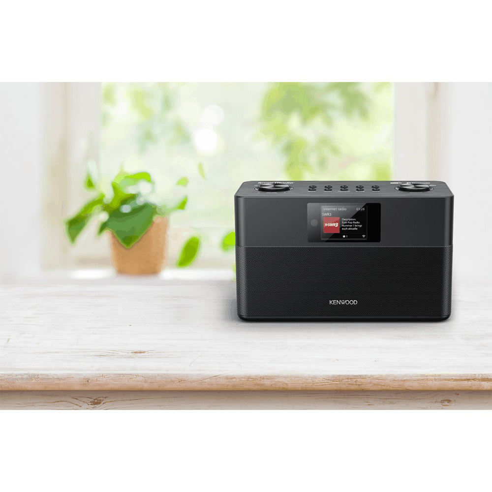 Kenwood FM-RDS/DAB+ Compact Smart Radio - Black | CRST100SB from Kenwood - DID Electrical