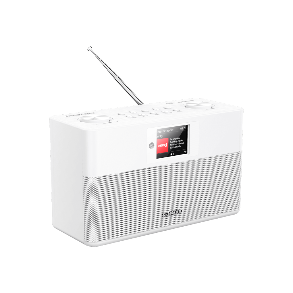 Kenwood FM-RDS / DAB+ Compact Smart Radio - White | CRST100SS from Kenwood - DID Electrical