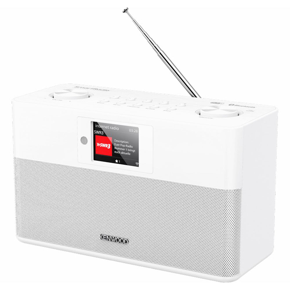 Kenwood FM-RDS / DAB+ Compact Smart Radio - White | CRST100SS from Kenwood - DID Electrical