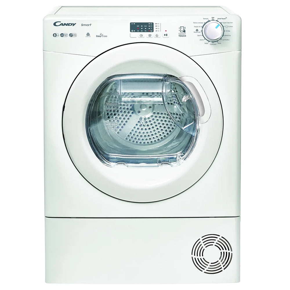 Candy Smart 8KG Freestanding Heat Pump Tumble Dryer - White | CSE H8ELE-80 from Candy - DID Electrical