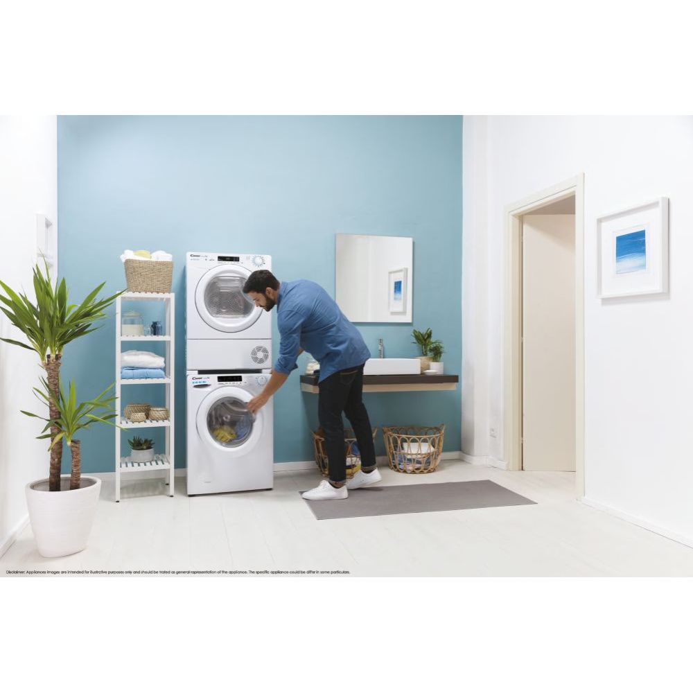 Candy Smart Pro 9KG Freestanding Heat Pump Tumble Dryer - White | CSOE H9A2DE-80 from Candy - DID Electrical