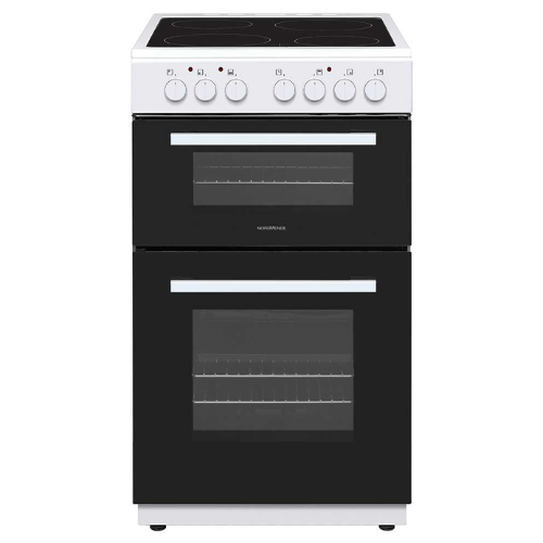 NordMende 50CM Freestanding Electric Cooker - White & Black | CTEC53WH