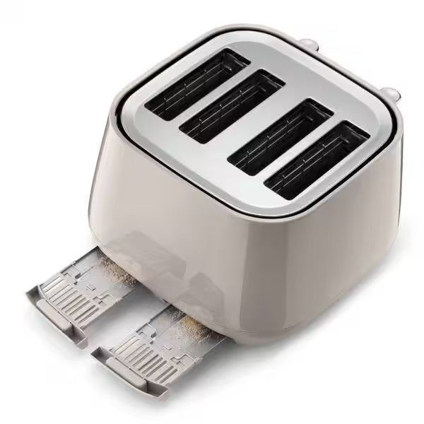 DeLonghi Eclettica 4 Slice Toaster - Beige | CTY4003.BG from DeLonghi - DID Electrical