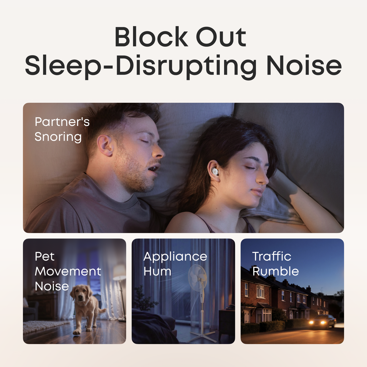 Soundcore Sleep A30 Wireless Noise Cancelling Sleep Earbuds - Lunar White | D1301G21