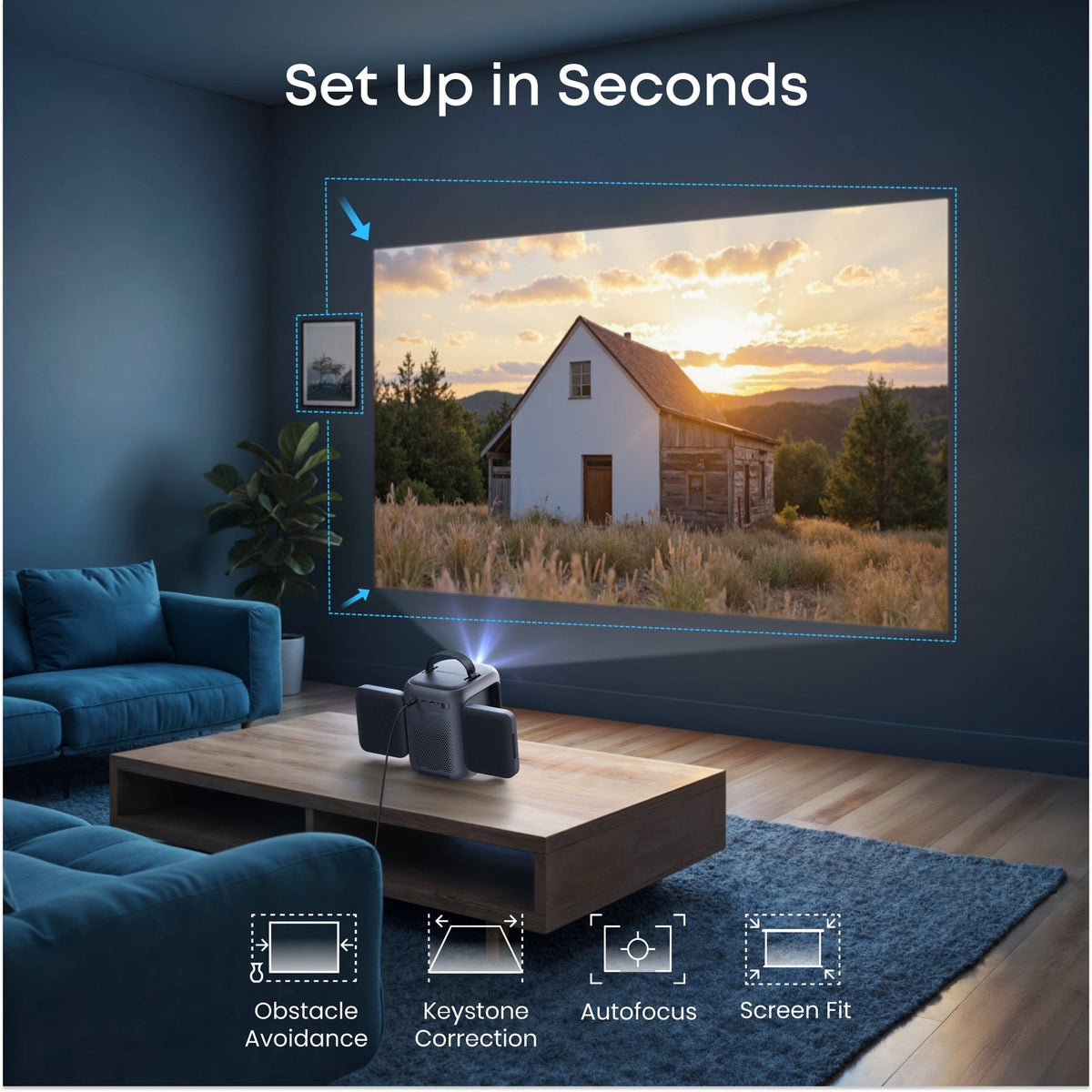 Anker Nebula P1i Smart Portable Projector with Flippable Speaker | D2200211