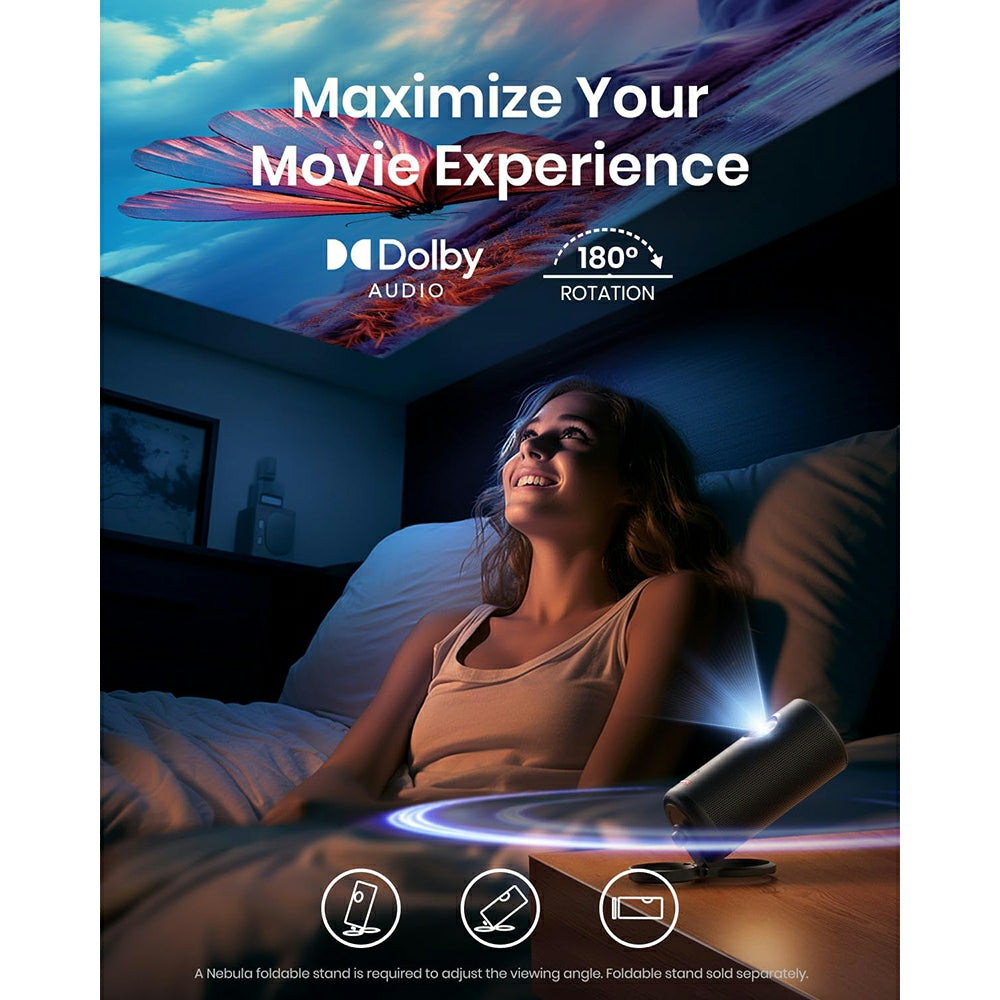 Nebula Capsule 3 Laser-Powered Mini Projector - Black | D2426212 from Nebula - DID Electrical