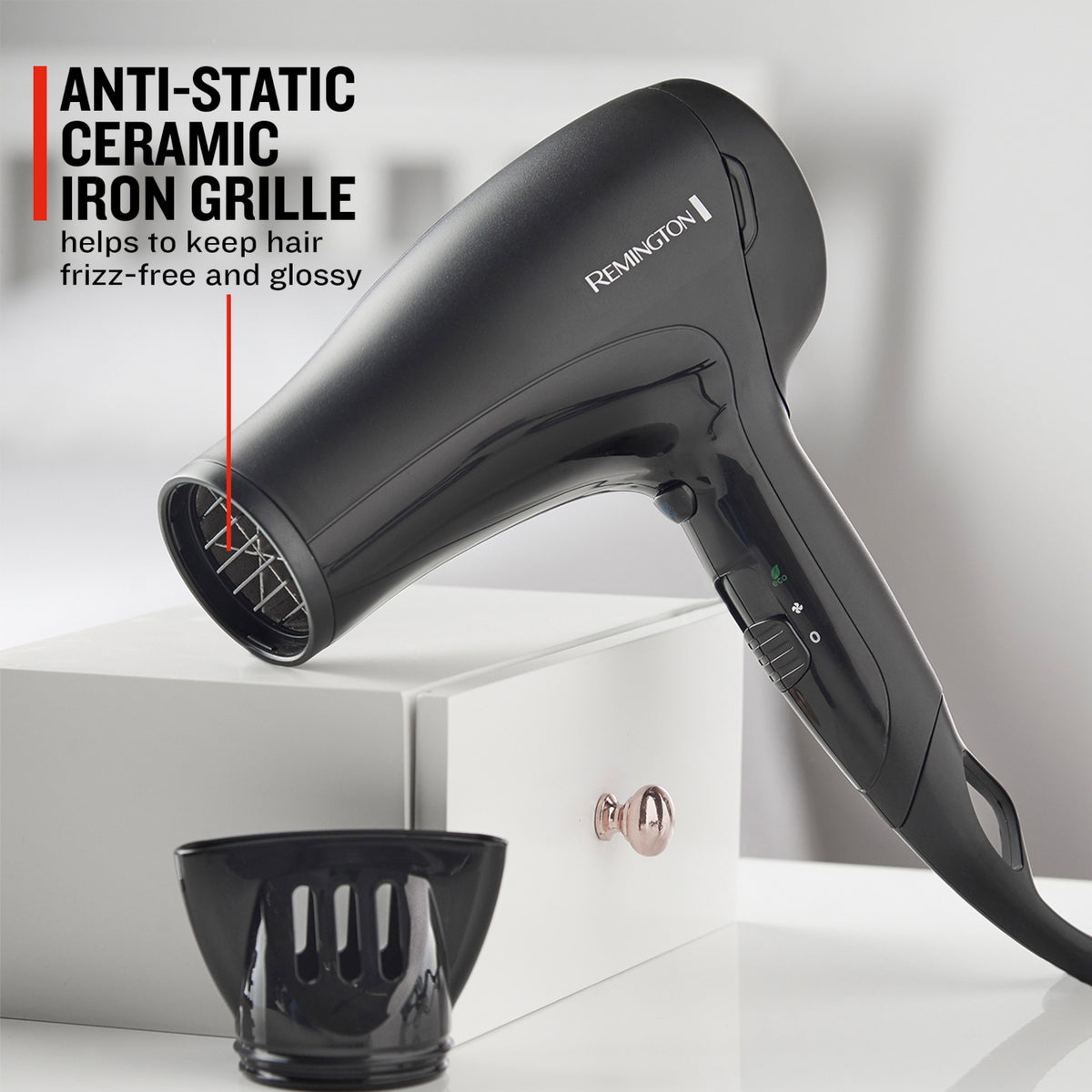 Remington Power Dry 2000W Hair Dryer - Black | D3010