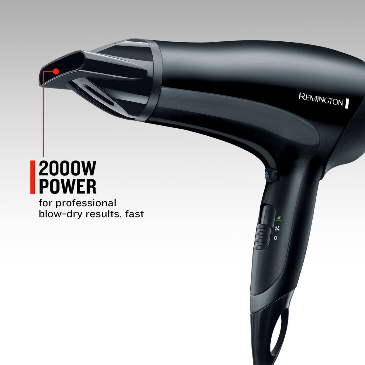 Remington Power Dry 2000W Hair Dryer - Black | D3010