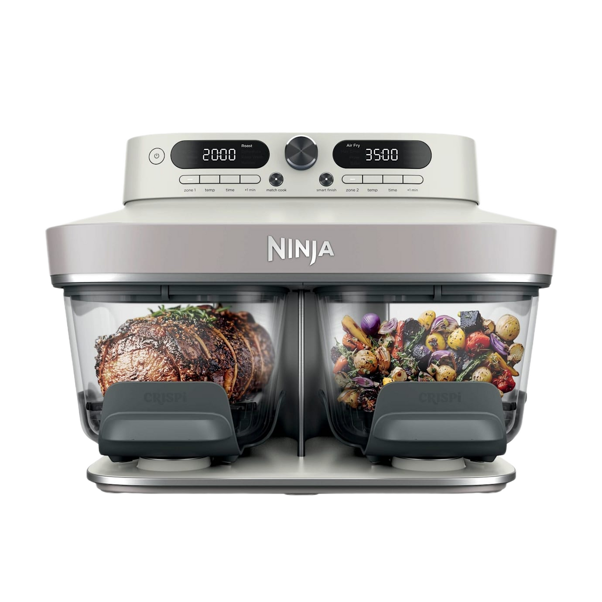 Ninja CRISPi 7.6L DualZone 8-in-1 Function Glass Air Fryer - Bone | DD102UKIV2