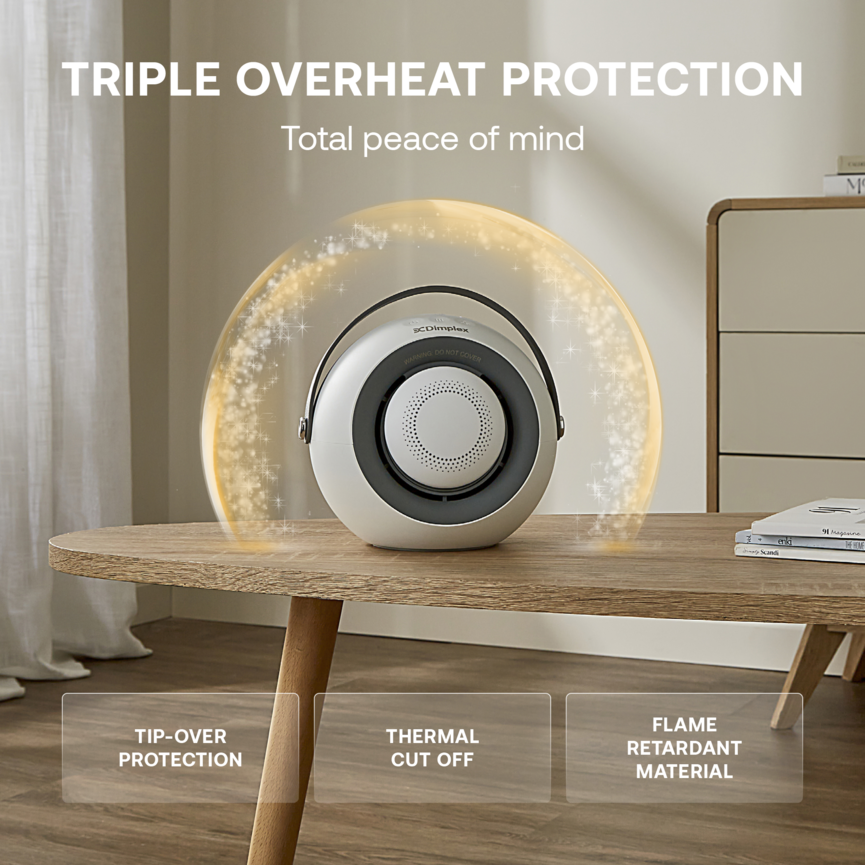 Dimplex 400W Desk Friend Fan Heater - White | DDF390