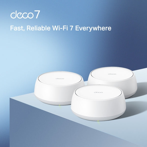 TP Link BE5000 Whole Home Mesh WiFi 7 System - White | DECO BE25 3-PACK
