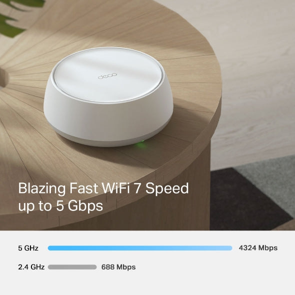 TP Link BE5000 Whole Home Mesh WiFi 7 System - White | DECO BE25 3-PACK