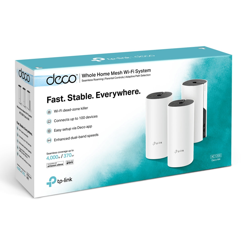 TP Link AC1200 Deco Whole Home Mesh Wi-Fi System - White | DECO M4.3-PACK from TP Link - DID Electrical
