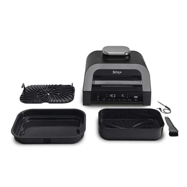 Ninja 6-In-1 Max 1760W Grill & Air Fryer - Grey & Silver | DG551UK from Ninja - DID Electrical