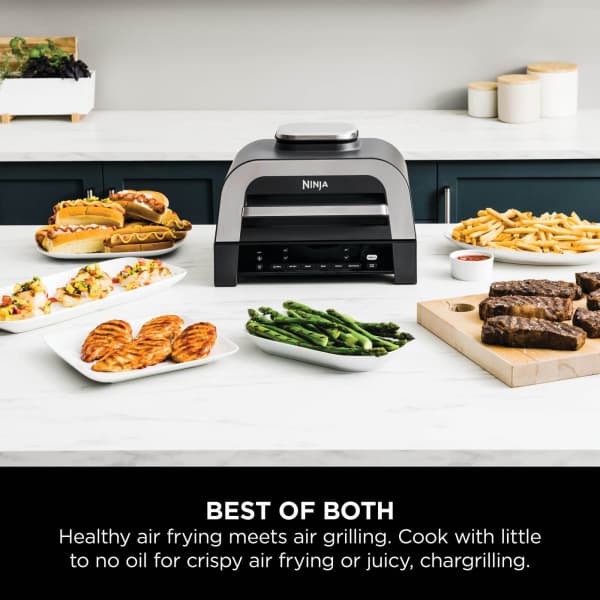 Ninja 6-In-1 Max 1760W Grill & Air Fryer - Grey & Silver | DG551UK from Ninja - DID Electrical