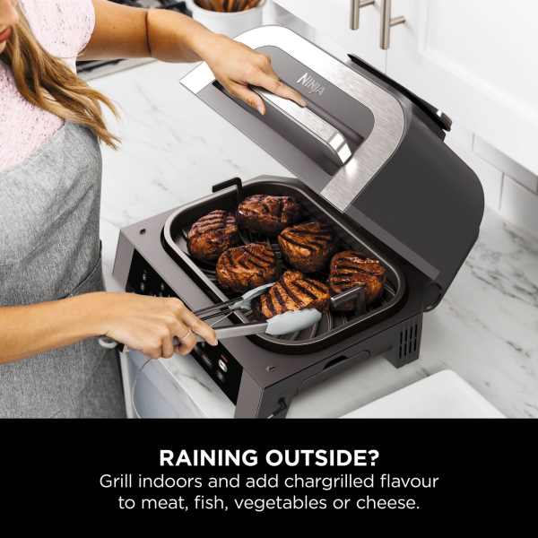 Ninja 6-In-1 Max 1760W Grill & Air Fryer - Grey & Silver | DG551UK from Ninja - DID Electrical