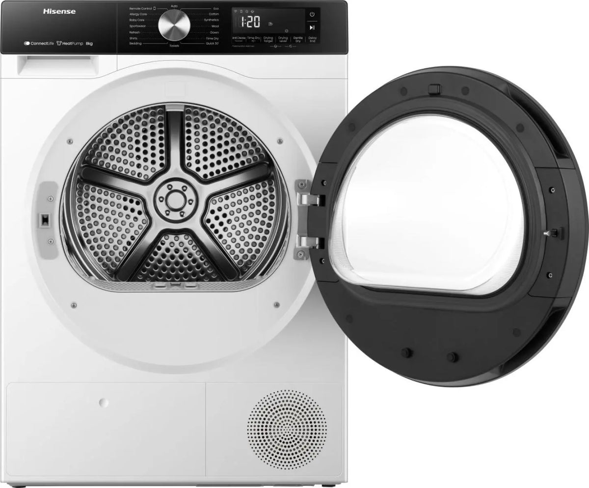 Hisense 3S 8KG Freestanding Condenser with Heat Pump Tumble Dryer - White | DH3S802BW3