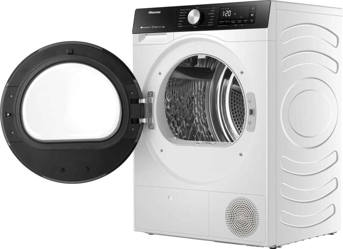 Hisense 3S 8KG Freestanding Condenser with Heat Pump Tumble Dryer - White | DH3S802BW3