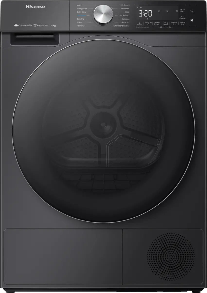 Hisense 5S Series 10KG Freestanding Condenser with Heat Pump Tumble Dryer - Black | DH5S102BB