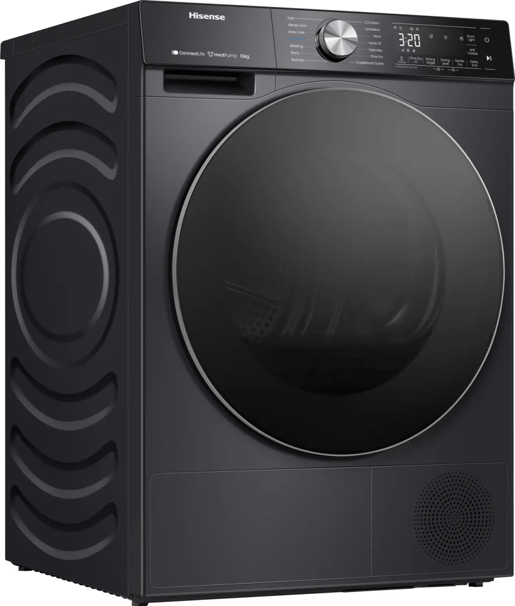 Hisense 5S Series 10KG Freestanding Condenser with Heat Pump Tumble Dryer - Black | DH5S102BB